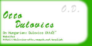 otto dulovics business card